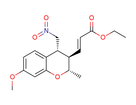 (-)-(E)-ethyl 3-((2S,3R,4R)-7-methoxy-2-methyl-4-(nitromethyl)chroman-3-yl)acrylate