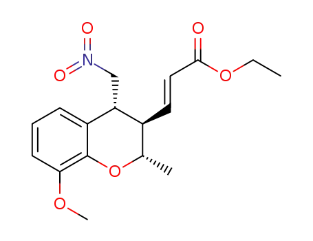 (-)-(E)-ethyl 3-((2S,3R,4R)-8-methoxy-2-methyl-4-(nitromethyl)chroman-3-yl)acrylate