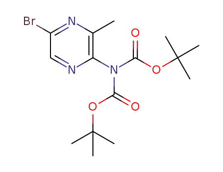 2-bis-(tert-butoxycarbonyl)amino-3-methyl-5-bromopyrazine