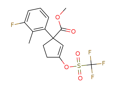 (±)-methyl 1-(3-fluoro-2-methyl-phenyl)-3-(trifluoromethylsulfonyloxy)cyclopent-2-ene-1-carboxylate