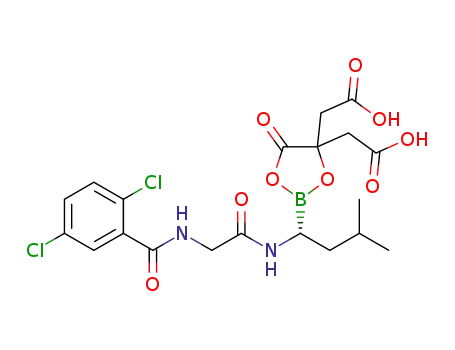 2,2’-{2-[(1R)-1-({[(2,5-dichlorobenzoyl)amino]acetyl}amino)-3-methylbutyl]-5-oxo-1,3,2-dioxaborolane-4,4-diyl}diacetic acid