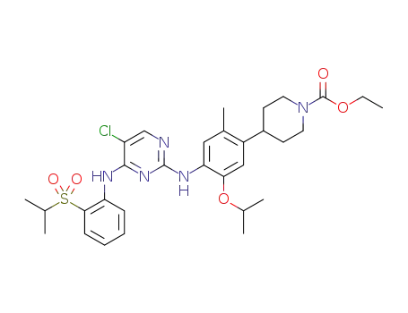 ethyl 4-(4-((5-chloro-4-((2-(isopropylsulfonyl)phenyl)amino)pyrimidin-2-yl)amino)-5-isopropoxy-2-methylphenyl)piperidine-1-carboxylate