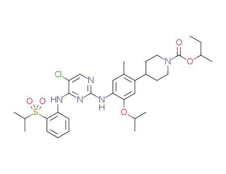 sec-butyl 4-(4-((5-chloro-4-((2-(isopropylsulfonyl)phenyl)amino)pyrimidin-2-yl)amino)-5-isopropoxy-2-methylphenyl)piperidine-1-carboxylate