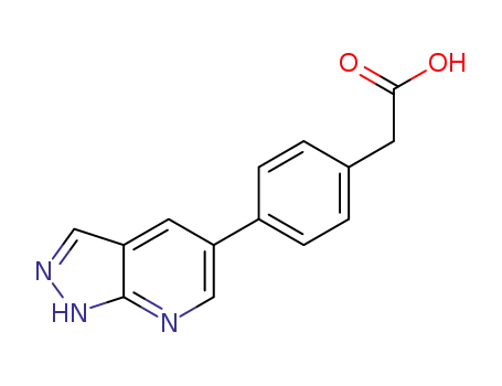 2-(4-(1H-pyrazolo[3,4-b]pyridin-5-yl)phenyl)acetic acid
