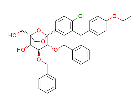 (1S,2S,3S,4R,5S)-3,4-dibenzyloxy-5-[4-chloro-3-[(4-ethoxyphenyl)methyl]phenyl]-1-(hydroxymethyl)-6,8-dioxabicyclo[3.2.1]octan-2-ol