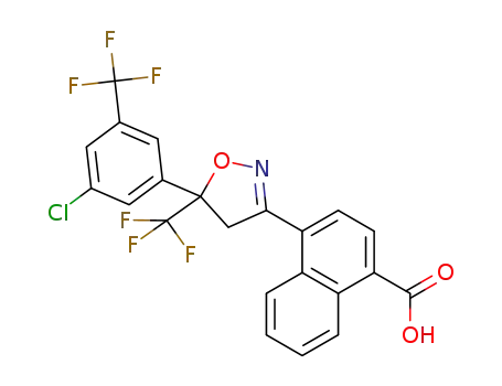 4-[5-[3-chloro-5-(trifluoromethyl)phenyl]-5-(trifluoromethyl)-4,5-dihydro-1,2-oxazol-3-yl]naphthalene-1-carboxylic acid