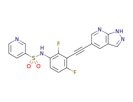 N-(3-((1H-pyrazolo[3,4-b]pyridin-5-yl)ethynyl)-2,4-difluorophenyl)pyridine-3-sulfonamide