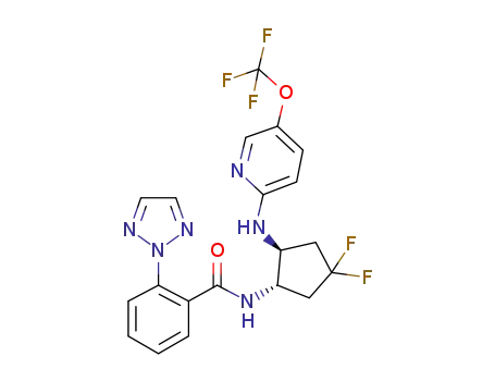 N-[(1S,2S)-4,4-difluoro-2-{[5-(trifluoromethoxy)pyridin-2-yl]amino}cyclopentyl]-2-(2H-1,2,3-triazol-2-yl)benzamide