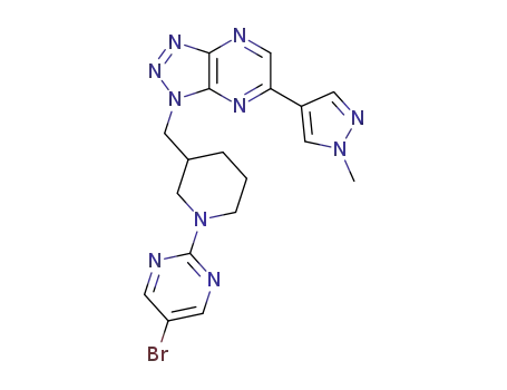1-((1-(5-bromopyrimidin-2-yl)piperidin-3-yl)methyl)-6-(1-methyl-1H-pyrazol-4-yl)-1H-[1 , 2,3]triazolo[4,5-b]pyrazine
