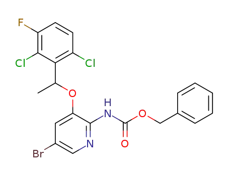 5-bromo-3-(1-(2,6-dichloro-3-fluorophenyl)ethoxy)-2-benzyloxycarbonylaminopyridine