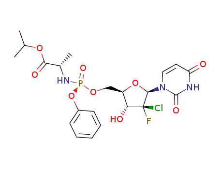 (S)-2-(((S)-(((2R,3R,4S,5R)-4-chloro-5-(2,4-dioxo-3,4-dihydropyrimidin-1(2H)-yl)-4-fluoro-3-hydroxytetrahydrofuran-2-yl)methoxy)(phenoxy)phosphoryl)amino)propanoic acid isopropyl ester