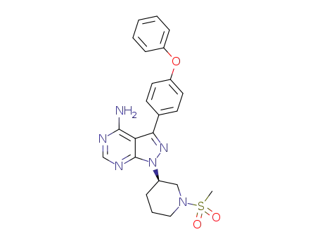 (R)-1-(1-(methylsulfonyl)piperidin-3-yl)-3-(4-phenoxyphenyl)-1H-pyrazolo[3,4-d]pyrimidin-4-amine