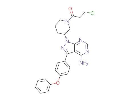 (R)-1-(3-(4-amino-3-(4-phenoxyphenyl)-1H-pyrazolo[3,4-d]pyrimidin-1-yl)-1-piperidin-1-yl)-3-chloropropyl-1-one