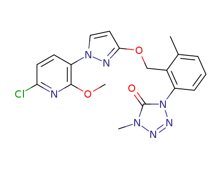 1-(2-{[1-(6-chloro-2-methoxypyridin-3-yl)-1H-pyrazol-3-yl]oxymethyl}-3-methylphenyl)-4-methyl-1,4-dihydrotetrazol-5-one