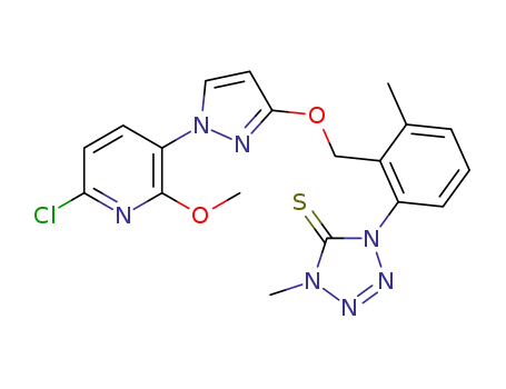 1-(2-{[1-(6-chloro-2-methoxypyridin-3-yl)-1H-pyrazol-3-yl]oxymethyl}-3-methylphenyl)-4-methyl-1,4-dihydrotetrazole-5-thione
