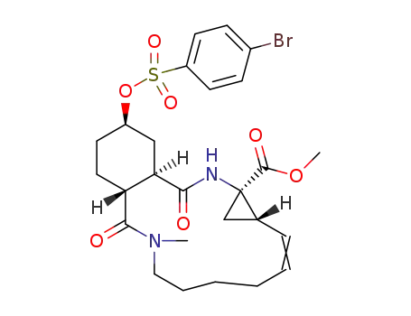 (1R,4R,6S,15R,18R)-18-(4-bromobenzenesulfonyloxy)-13-methyl-2,14-dioxo-3,13-diazatricyclo[13.4.0.0]nonadec-7-ene-4-carboxylic acid methyl ester