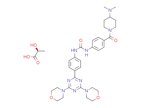 1-(4-((4-(dimethylamino)piperidin-1-yl)carbonyl)phenyl)-3-(4-(4,6-dimorpholin-4-yl-1,3,5-triazin-2-yl)phenyl)urea L-lactate