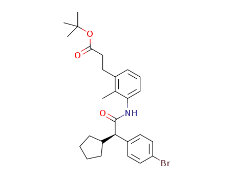 tert-butyl 3-(3-{[(2R)-2-(4-bromophenyl)-2-cyclopentylacetyl]amino}-2-methylphenyl)propanoate
