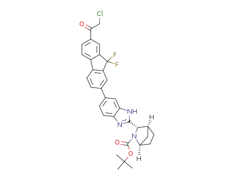 (1R,3S,4S)-tert-butyl 3-(6-(7-(2-chloroacetyl)-9,9-difluoro-9H-fluoren-2-yl)-1H-benzo[d]imidazol-2-yl)-2-azabicyclo[2.2.1]heptane-2-carboxylate