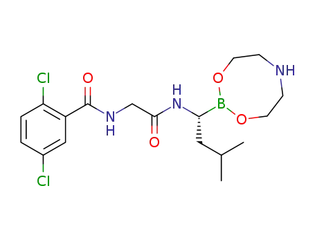N-(R)-(2-((1-(1,3,6,2-dioxazaborocan-2-yl)-3-methylbutyl)amino)-2-oxoethyl)-2,5-dichlorobenzamide