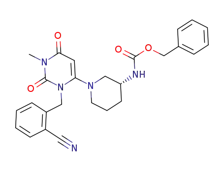 benzyl N-[(3R)-1-{3-[(2-cyanophenyl)methyl]-1-methyl-2,6-dioxo-1,2,3,6-tetrahydropyrimidin-4-yl}piperidin-3-yl]carbamate