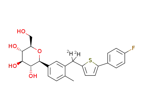 (2S,3R,4R,5S,6R)-2-3-((5-(4-fluorophenyl)thiophen-[1,1-D2]methyl)-4-methylphenyl)-6-(hydroxymethyl)-tetrahydro-2H-pyrantriol