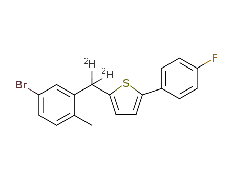 2-(5-bromo-2-methyl[1,1-D2]benzyl)-5-(4-fluorophenyl)thiophene