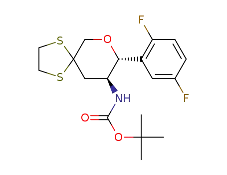 tert-butyl ((8R,9S)-8-(2,5-difluorophenyl)-7-oxa-1,4-dithiaspiro[4.5]decan-9-yl)carbamate
