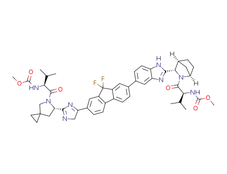 methyl [(2S)-1-{(6S)-6-[5-(9,9-difluoro-7-{2-[(1R,3S,4S)-2-{(2S)-2-[(methoxycarbonyl)amino]-3-methylbutanoyl}-2-azabicyclo[2.2.1]hept-3-yl]-1H-benzimidazol-6-yl}-9H-fluoren-2-yl)-1H-imidazol-2-yl]-5-azaspiro[2.4]hept-5-yl}-3-methyl-1-oxobutan-2-yl]carbamate