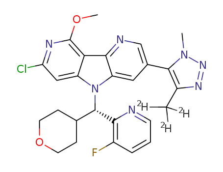 11-chloro-8-[(S)-(3-fluoropyridin-2-yl)(oxan-4-yl)methyl]-13-methoxy-5-[4-(2H3)methyl-1-methyl-1H-1,2,3-triazol-5-yl]-3,8,12-triazatricyclo[7.4.0.02,7]trideca-1(9),2(7),3,5,10,12-hexaene