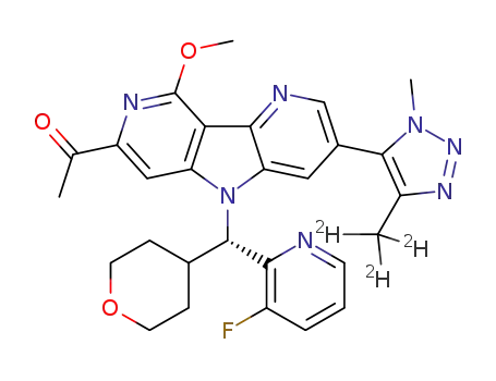 1-{8-[(S)-(3-fluoropyridin-2-yl)(oxan-4-yl)methyl]-13-methoxy-5-[4-(2H3)methyl-1-methyl-1H-1,2,3-triazol-5-yl]-3,8,12-triazatricyclo[7.4.0.02,7]trideca-1(9),2(7),3,5,10,12-hexaen-11-yl}ethan-1-one
