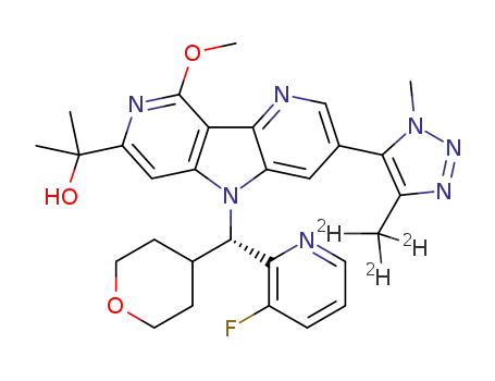 2-{8-[(S)-(3-fluoropyridin-2-yl)(oxan-4-yl)methyl]-13-methoxy-5-[4-(2H3)methyl-1-methyl-1H-1,2,3-triazol-5-yl]-3,8,12-triazatricyclo[7.4.0.02,7]trideca-1(9),2(7),3,5,10,12-hexaen-11-yl}propan-2-ol