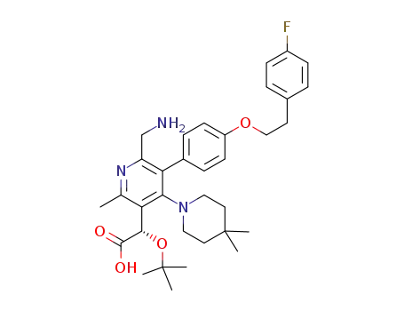 (S)-2-(6-(aminomethyl)-4-(4,4-dimethylpiperidin-1-yl)-5-(4-(4-fluorophenethoxy)phenyl)-2-methylpyridin-3-yl)-2-(tert-butoxy)acetic acid
