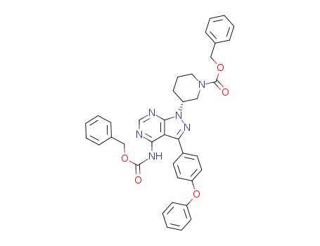 (3R)-3-[4-(benzyloxycarbonylamino)-3-(4-phenoxyphenyl)-1H-pyrazolo[3,4-d]pyrimidin-1-yl]piperidine-1-carboxylic acid benzyl ester