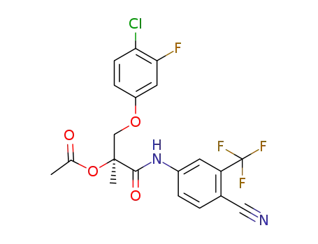 (S)-1-(4-cyano-3-(trifluoromethyl)anilino)-3-(4-chloro-3-fluorophenoxyl)-2-methyl-1-oxopropyl acetate
