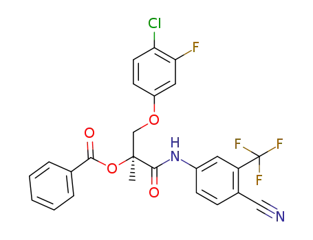 (S)-1-(4-cyano-3-(trifluoromethyl)anilino)-3-(4-chloro-3-fluorophenoxyl)-2-methyl-1-oxopropyl benzoate