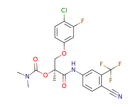 (S)-1-(4-cyano-3-(trifluoromethyl)anilino)-3-(4-chloro-3-fluorophenoxyl)-2-methyl-1-oxopropyl dimethylcarbamate