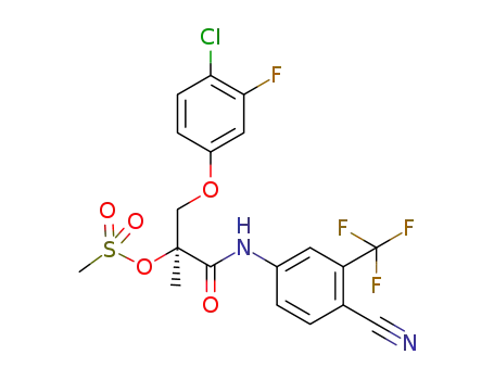 (S)-1-(4-cyano-3-(trifluoromethyl)anilino)-3-(4-chloro-3-fluorophenoxyl)-2-methyl-1-oxopropyl methanesulfonate