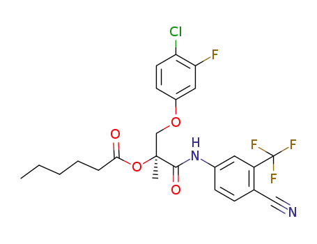 (S)-1-(4-cyano-3-(trifluoromethyl)anilino)-3-(4-chloro-3-fluorophenoxyl)-2-methyl-1-oxopropyl pentanoate
