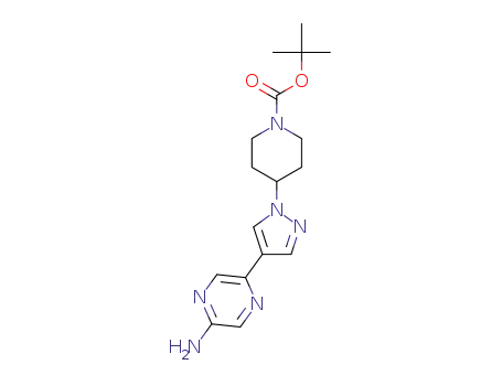 tert-butyl 4-(4-(5-aminopyrazin-2-yl)-1H-pyrazol-1-yl)piperidine-1-carboxylate