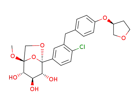 (1S,2S,3R,4R,5S)-5-(4-chloro-3-(4-(((S)-THF-3-yl)oxy)benzyl)-phenyl)-1-methoxy-6,8-dioxabicyclo[3.2.1]octane-2,3,4-triol