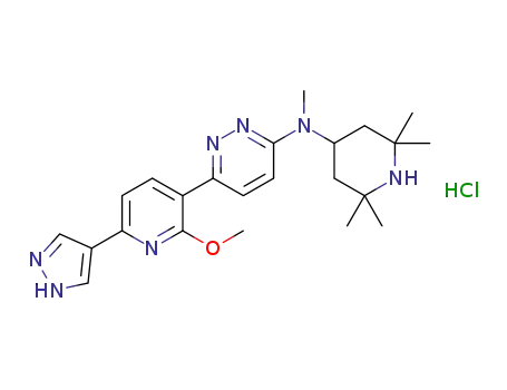 6-[2-methoxy-6-(1H-pyrazol-4-yl)pyridin-3-yl]-N-methyl-N-(2,2,6,6-tetramethylpiperidin-4-yl)pyridazin-3-amine hydrochloride