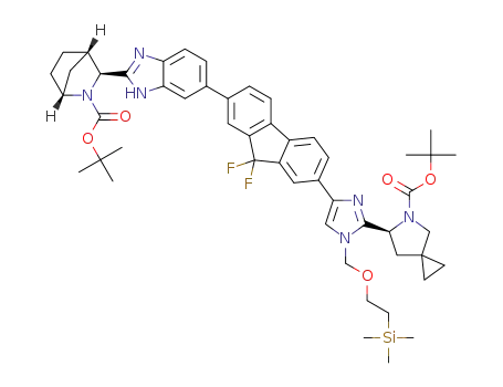 (6S)-6-[4-(7-(2-[(1R,3S,4S)-2-[(tert-butoxy)carbonyl]-2-azabicyclo[2.2.1]heptan-3-yl]-1H-benzo[d]imidazole-6-yl)-9,9-difluoro-9H-fluoren-2-yl)-1-{[2-(trimethylsilyl)ethoxy]methyl}-1H-imidazol-2-yl]-5-azaspiro[2.4]heptane-5-carboxylic acid tert-butyl ester