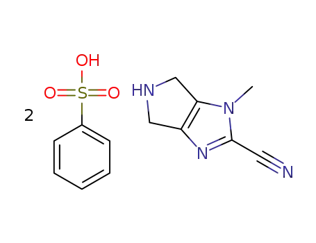 1-methyl-1,4,5,6-tetrahydropyrrolo[3,4-d]imidazole-2-carbonitrile dibenzenesulfonate