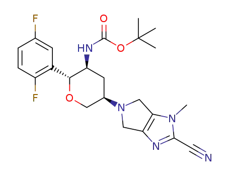 tert-butyl ((2R,3S,5R)-5-(2-cyano-1-methylpyrrolo[3,4-d]imidazol-5(1H,4H,6H)-yl)-2-(2,5-difluorophenyl)tetrahydro-2H-pyran-3-yl)carbamate