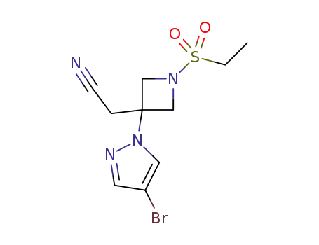 2-(3-(4-bromo-1H-pyrazol-1-yl)-1-(ethylsulfonyl)azetidin-3-yl)acetonitrile