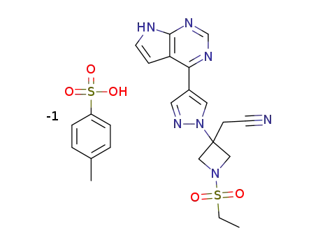 {1-(ethylsulphonyl)-3-[4-(7H-pyrrolo[2,3-d]pyrimidin-4-yl)-1H-pyrazol-1-yl]azetidin-3-yl}acetonitrile tosylate