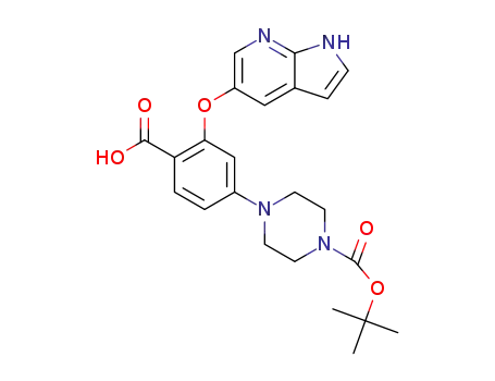 2-((1H-pyrrolo[2,3-b]pyridin-5-yl)oxy)-4-(4-(tertbutoxycarbonyl)piperazin-1-yl)benzoic acid