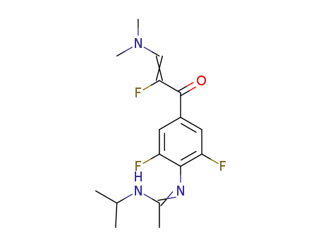 N-[2,6-difluoro-4-(3-N,N-dimethylamino-2-fluoro-2-acrylketone-1-yl)phenyl]-N’-isopropylethanamidine