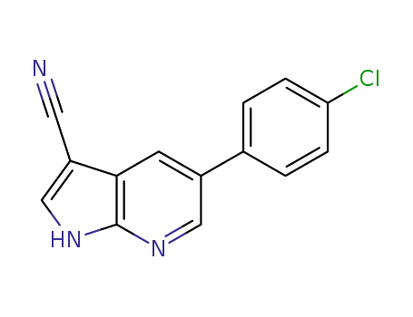 5-(4-chlorophenyl)-1H-pyrrolo[2,3-b]pyridine-3-carbonitrile